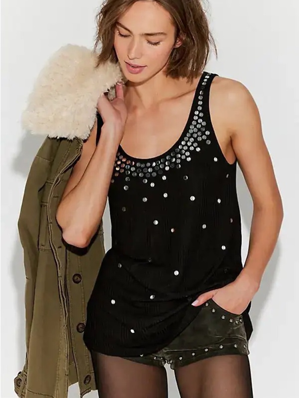 Free People Embellished Tank